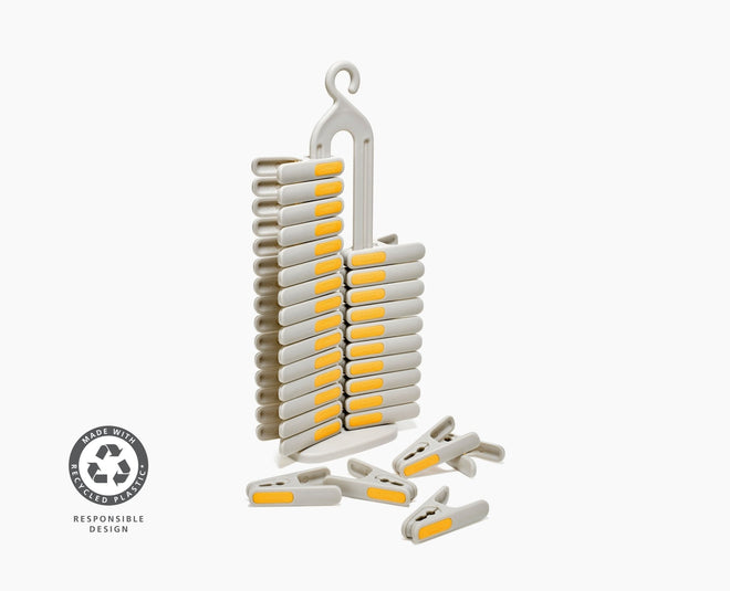 PegStore™ 30-Piece Clothes Peg Set With Storage Stand